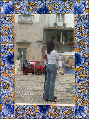 Mirror with portuguese tiles...