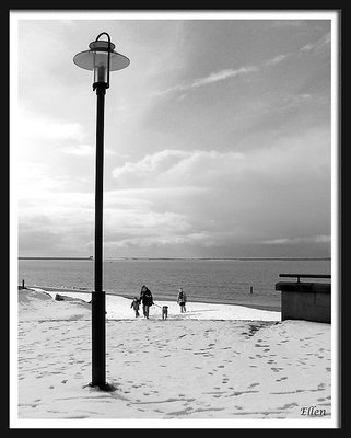 Snow on the beach