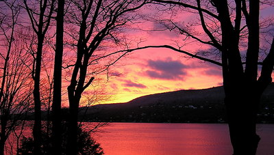 Sunset in late autumn