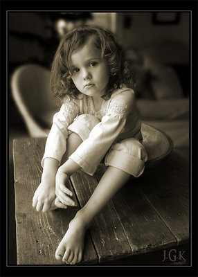 Ava in a bowl...4 years old