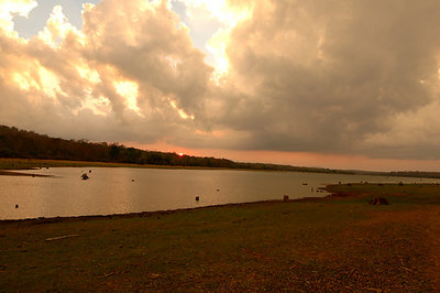 Sunset At River Kabini