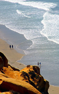 Strolling on Torry Pines Beach 