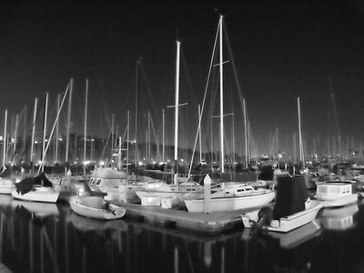 Harbor at night