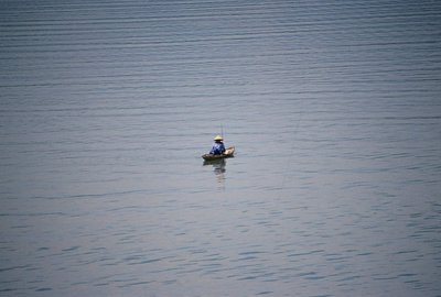 Solitariness on Mekong River