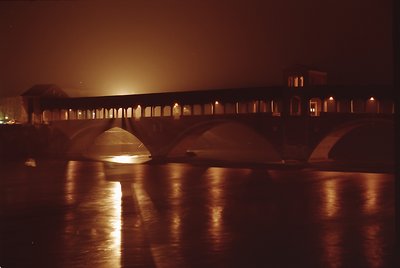 Ponte di Pavia by night