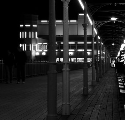 night time pier