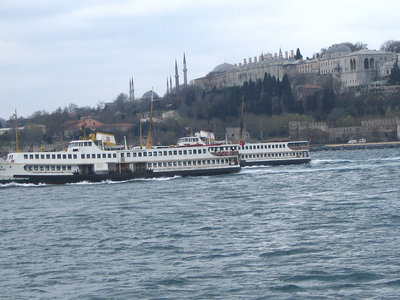 Topkapi Palace and ships