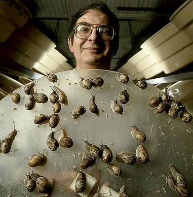 Barry with his snails