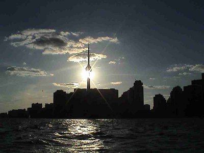 Sunset on skyrise