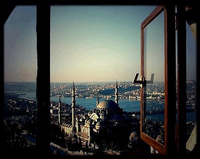 Mosque through the window