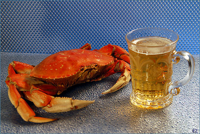 Crab and beer