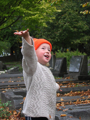 Autumn joy in the cemetery