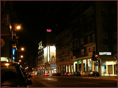 city street at night....