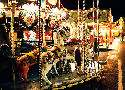 Rainy night at the fair