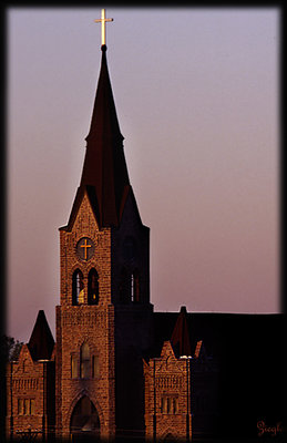 This is the church and this is the steeple
