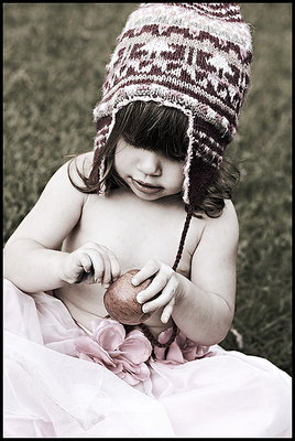 Hat and apple