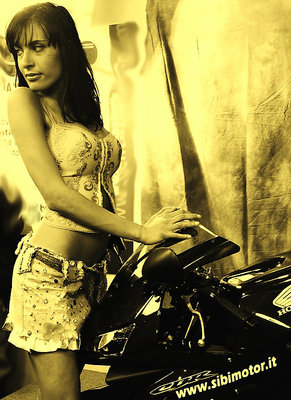 girl and motocycle
