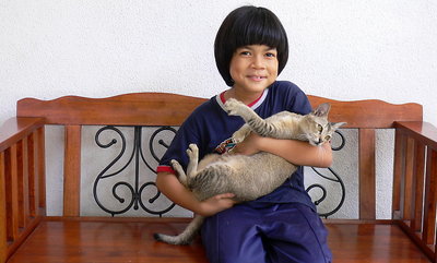 Amalia with Cat