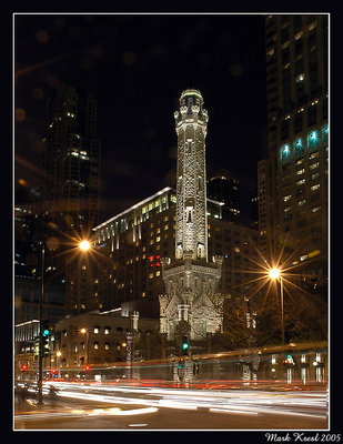 Watertower at Night