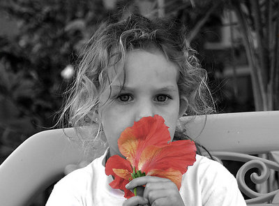 T. with flower