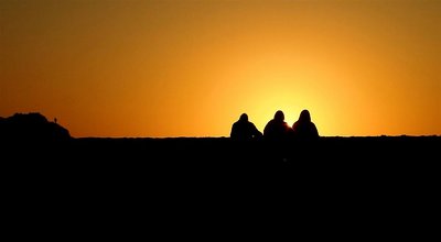 Three  Friends  At  Sunset