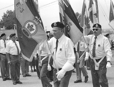 Canadian veterans' parade colour party