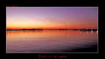 Sunset at the harbour