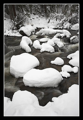 Snow-Covered Boulders