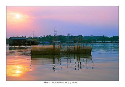 Sunset on Langa river