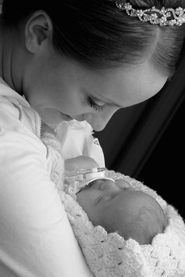 Bride + baby