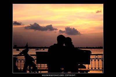 Lovers in the sunset