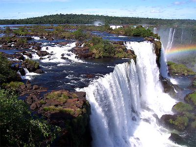 Iguazu Falls with Rainbow