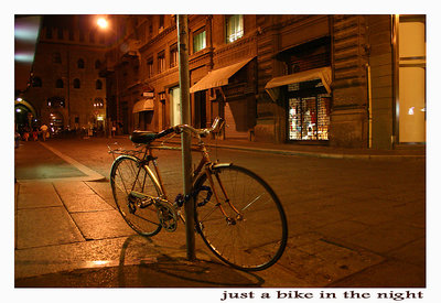 just a bike in the night
