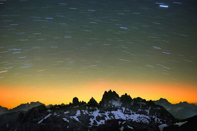 Million stars in the Alpine night