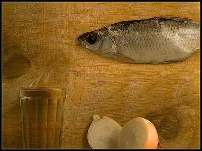 Etude with a dried fish.