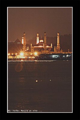 Masjid at nite ...