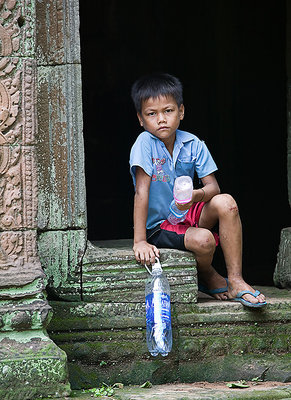 Boy at Ta Prohm