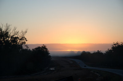 Sunrise in the mist