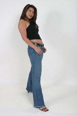 lady in jeans