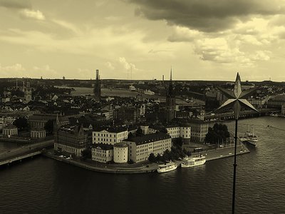 Old town in old colors