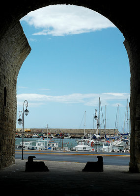 view through an arch