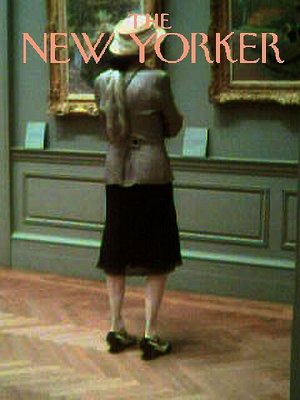 Woman Looking at an Impressionist Painting: Magazine Cover Idea