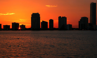 Lucky sunset in Miami