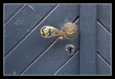 Brass Handle, Blue Door