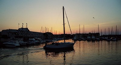 Carnon Marina. Sunset