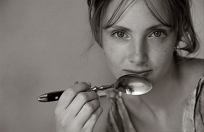 portrait with spoon