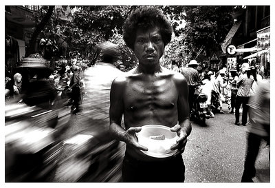 A busy street in Hanoi