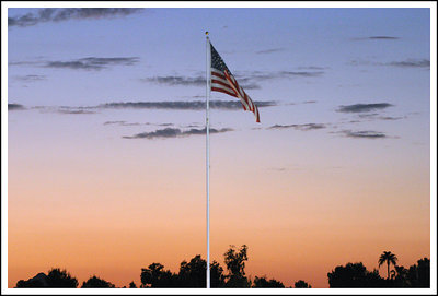 The Flag at Sunset