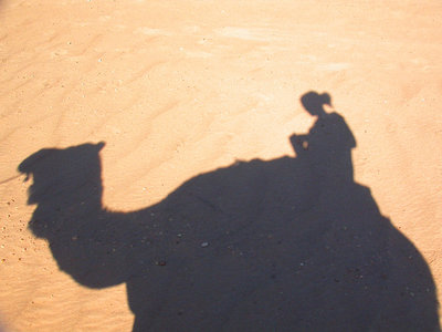 self-portrait on a camel