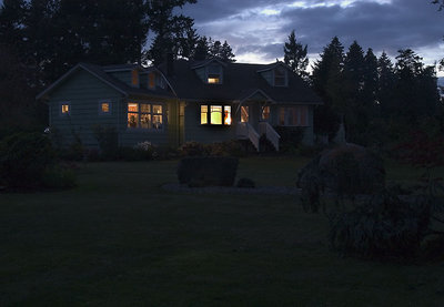 The homestead at night